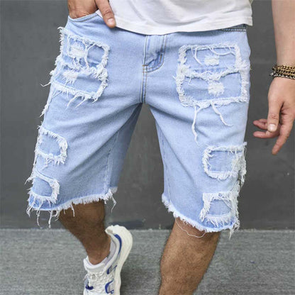 🩳 50% RABATT! 🔥 Herren-Ripped-Denim-Shorts mit Fransen-Details – Lässiger Look & bequeme Passform – Perfekt für heiße Sommertage, Festivals oder einen entspannten City-Look ☀️