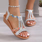 💖💖Frauen neue Sommer Strass Sandalen mit offener Spitze💖💖