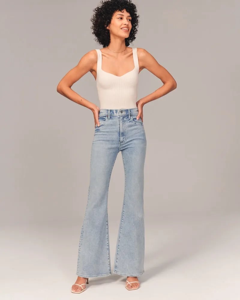 💥Ultrahoch taillierte Stretch-Schlaghosen👖