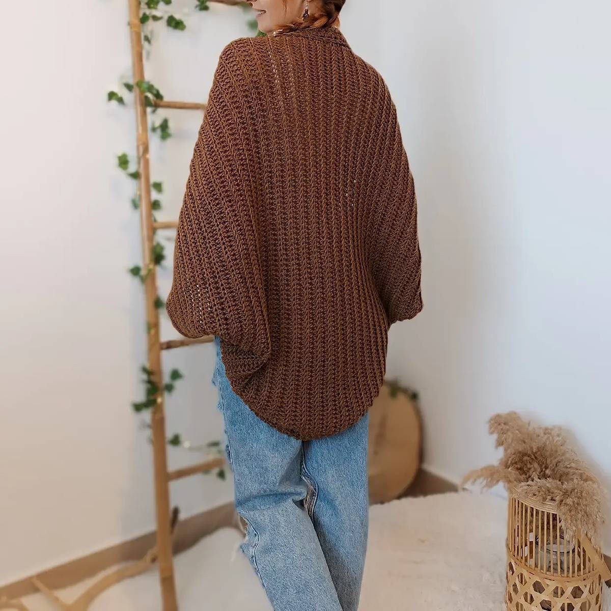 🍂Herbstschlussverkauf – 50 % Rabatt!💕🧶Strickschal aus Kokon für Damen🧣