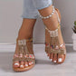 💖💖Frauen neue Sommer Strass Sandalen mit offener Spitze💖💖
