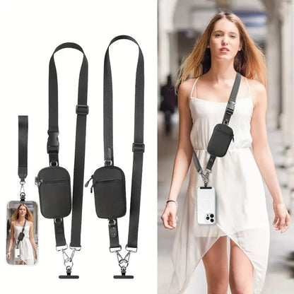 ❣️HEISSER VERKAUF 50% RABATT📱Plus-Größe Crossbody-Handy-Tragetasche – Verstellbare Länge, Unisex-Universelle Passform für Plus-Size Männer und Frauen🎒