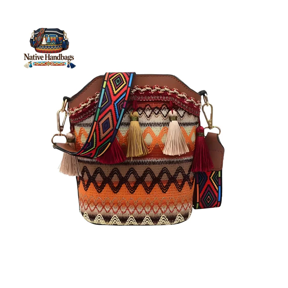 ✨ 50% RABATT 💝 Handgemachte Boho Tasche im Native Design 👜 Vintage Look, modern kombiniert & sehr beliebt 🔥