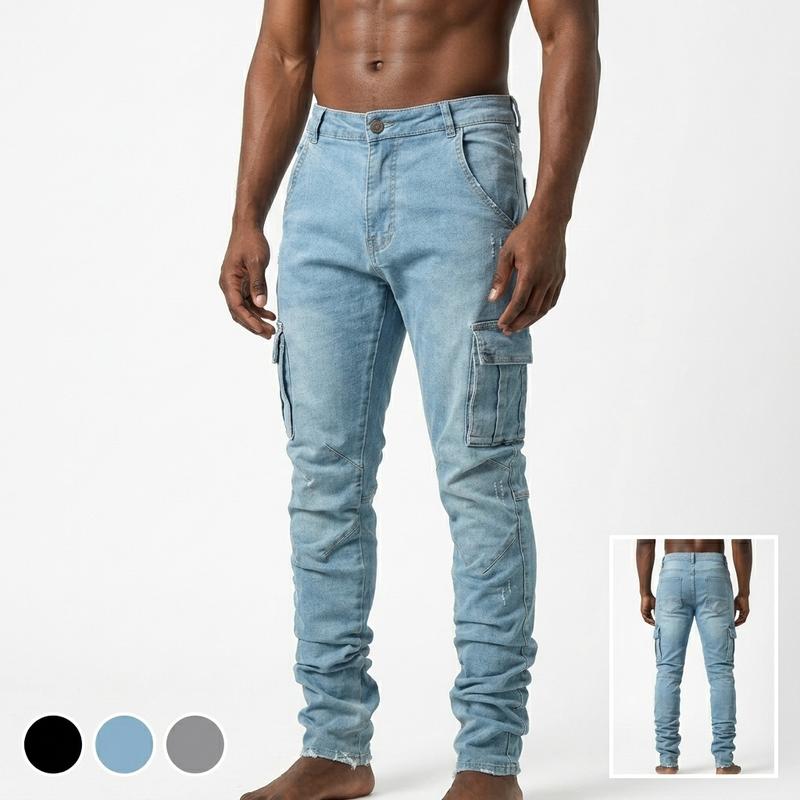 👖🎉50%Rabatt!!!🛍️✨Herren Slim-Fit-Jeans mit funktionalen Taschen – schlanke Silhouette, praktischer Stauraum