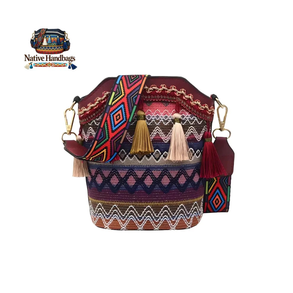 ✨ 50% RABATT 💝 Handgemachte Boho Tasche im Native Design 👜 Vintage Look, modern kombiniert & sehr beliebt 🔥