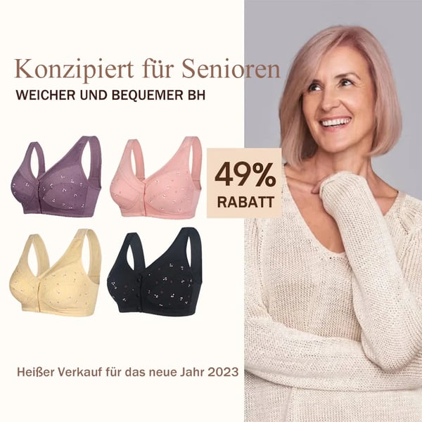 🌹Design für Senior Front Closure Baumwoll-BH🔥Für begrenzte Zeit 50 % Rabatt🔥