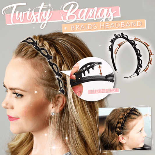 🔥Heißer Verkauf🔥Doppelter Pony-Frisuren-Haarreif