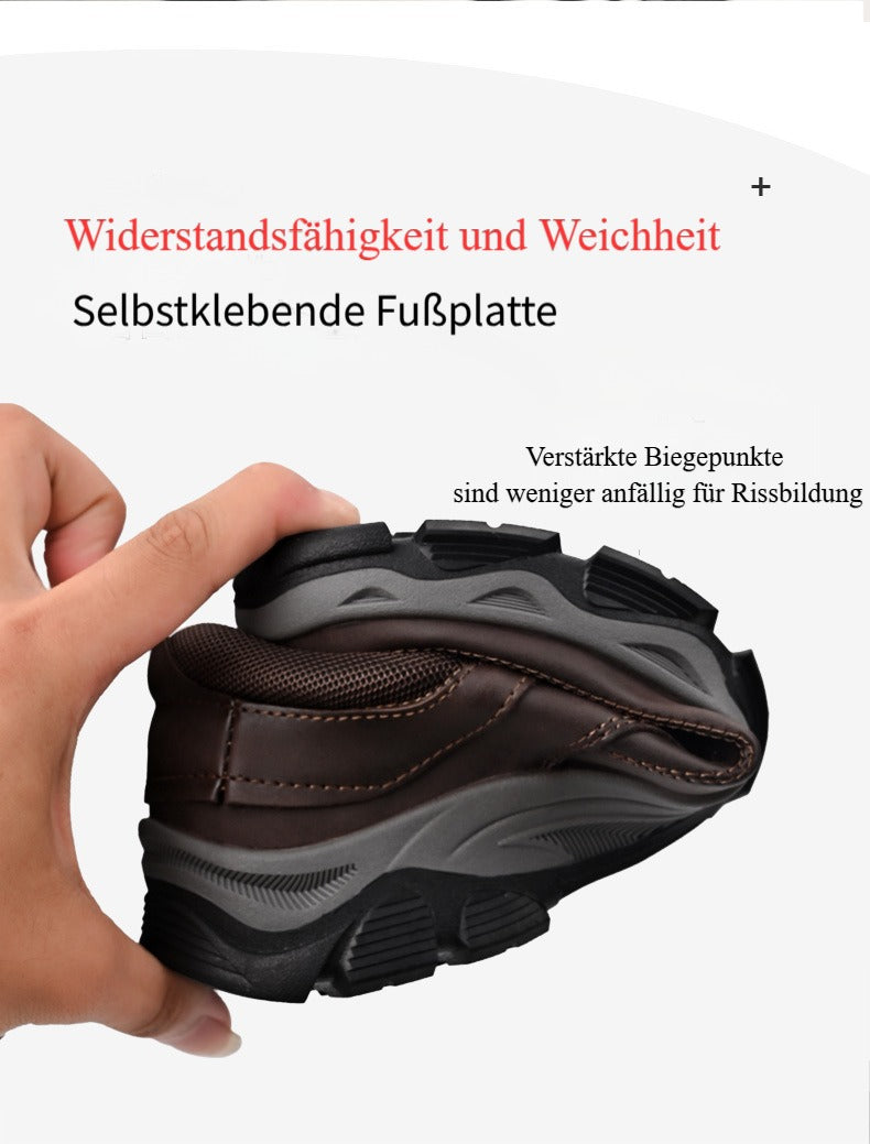 Herren Leder Casual Trendy Slip-On Turnschuhe