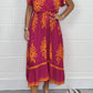 Sommerkleid mit Rüschenärmeln und V-Ausschnitt für Mädchen in Übergröße