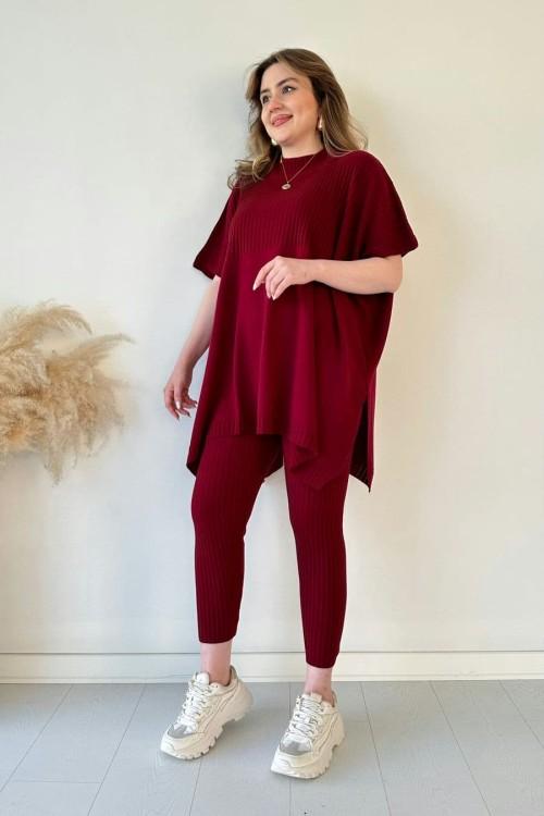 ✨Zweiteiliges Set aus Stretch-Strick für Damen (Oberteil + Hose)