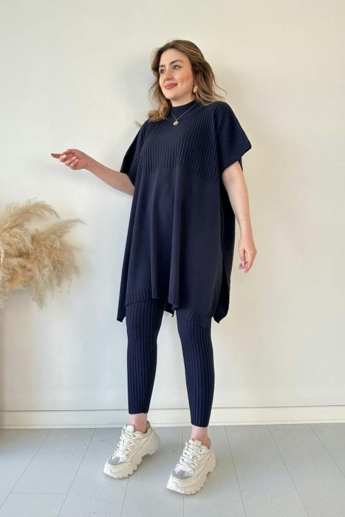 ✨Zweiteiliges Set aus Stretch-Strick für Damen (Oberteil + Hose)