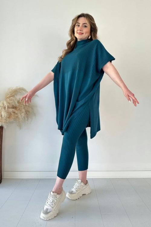 ✨Zweiteiliges Set aus Stretch-Strick für Damen (Oberteil + Hose)