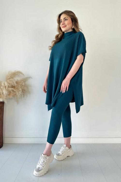 ✨Zweiteiliges Set aus Stretch-Strick für Damen (Oberteil + Hose)