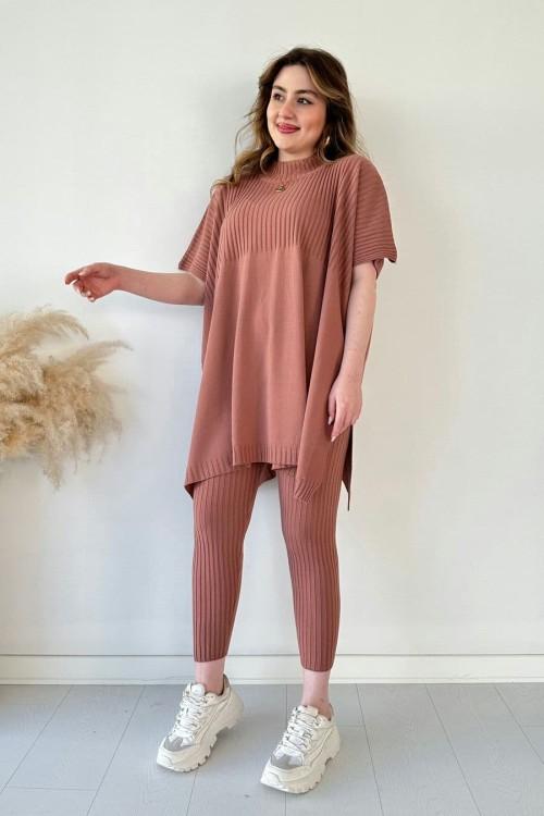 ✨Zweiteiliges Set aus Stretch-Strick für Damen (Oberteil + Hose)