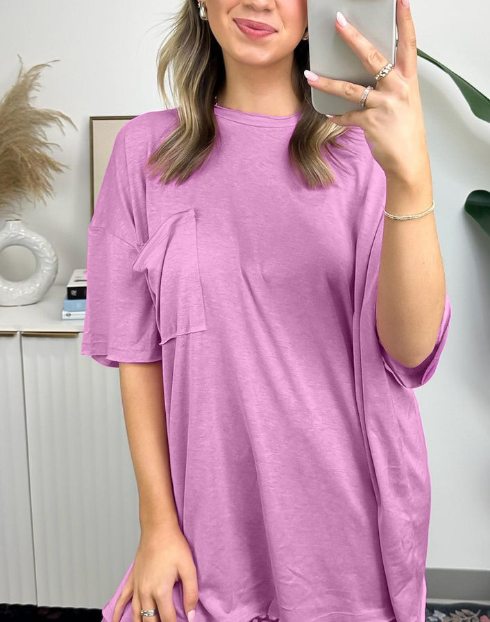 Damen Raw Edge Boxy Tee