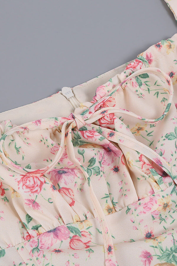 🎁Hot Sale 40% OFF⏳Square Neck Puff Sleeve Floral Print Dress