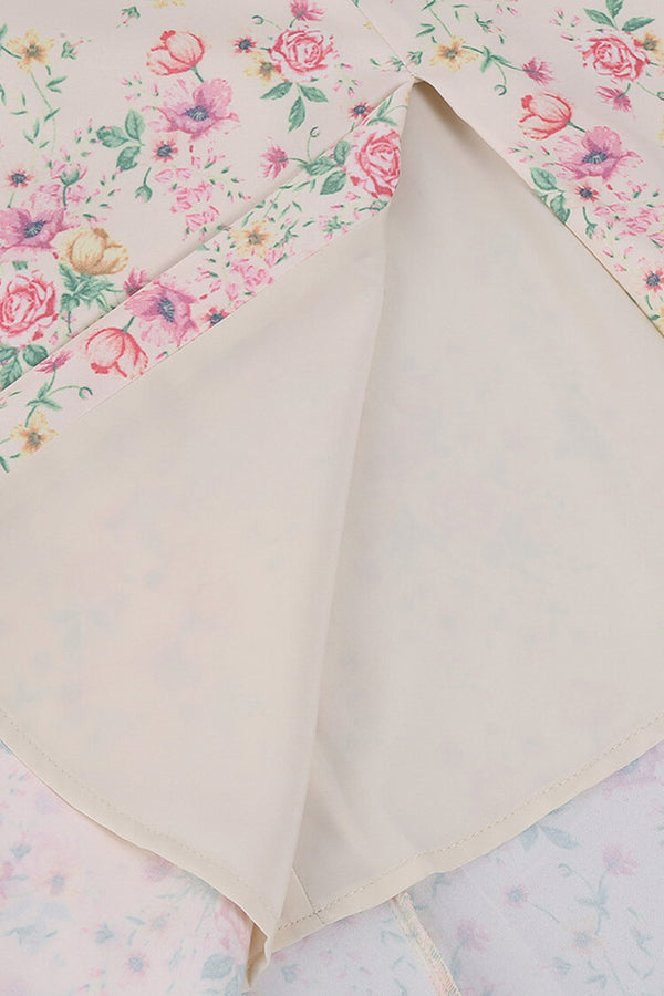 🎁Hot Sale 40% OFF⏳Square Neck Puff Sleeve Floral Print Dress