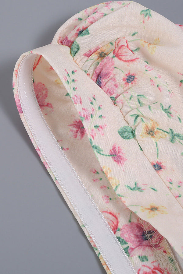 🎁Hot Sale 40% OFF⏳Square Neck Puff Sleeve Floral Print Dress