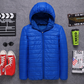 Warme, gesteppte Pufferjacke mit Kapuze für Herren
