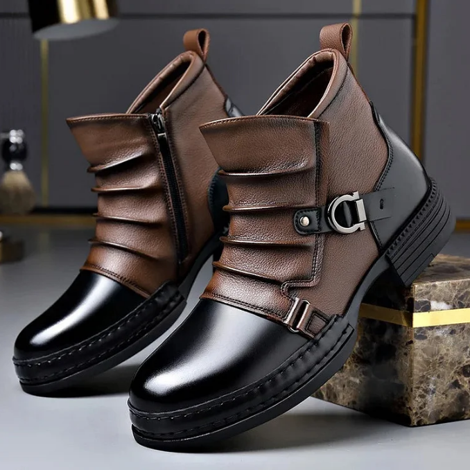 👞🔥JETZT 50 % RABATT! ⏰ Herren-Ankle-Boots aus echtem Leder – Strapazierfähig, stylisch und ganztägiger Tragekomfort für Freizeit und Beruf 🔧
