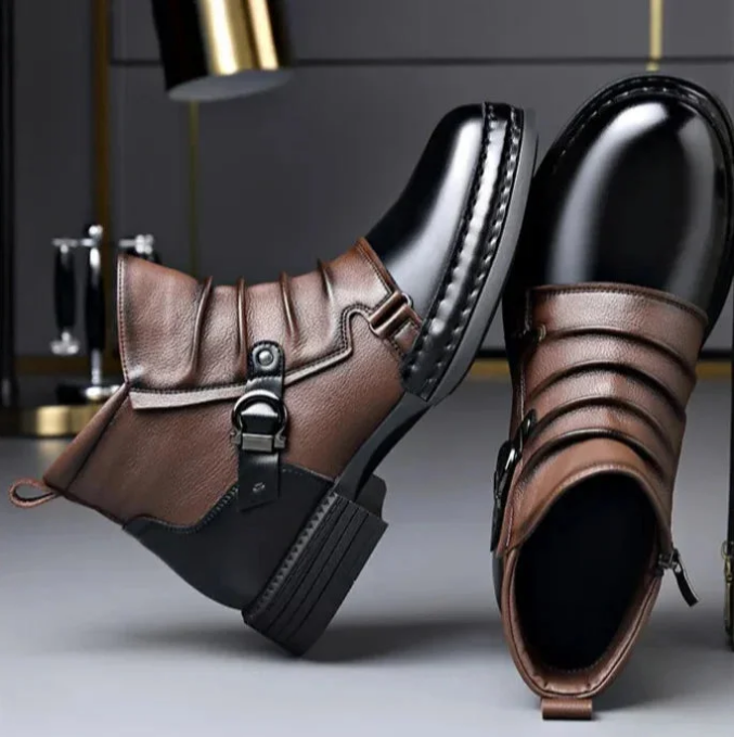 👞🔥JETZT 50 % RABATT! ⏰ Herren-Ankle-Boots aus echtem Leder – Strapazierfähig, stylisch und ganztägiger Tragekomfort für Freizeit und Beruf 🔧