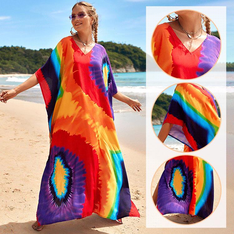 Langes Strandkleid mit Print