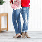 📢📢50%Rabatt!!!🎉✨Bauchweg-Jeans im Used-Look mit Bündchen