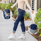 📢📢50%Rabatt!!!🎉✨Bauchweg-Jeans im Used-Look mit Bündchen