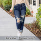 📢📢50%Rabatt!!!🎉✨Bauchweg-Jeans im Used-Look mit Bündchen