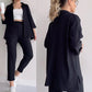 🌸Neuankömmlinge 50 % RABATT💖Modisches, lässiges Sommer-Set aus Hemd und Hose, 2-teilig, für Damen