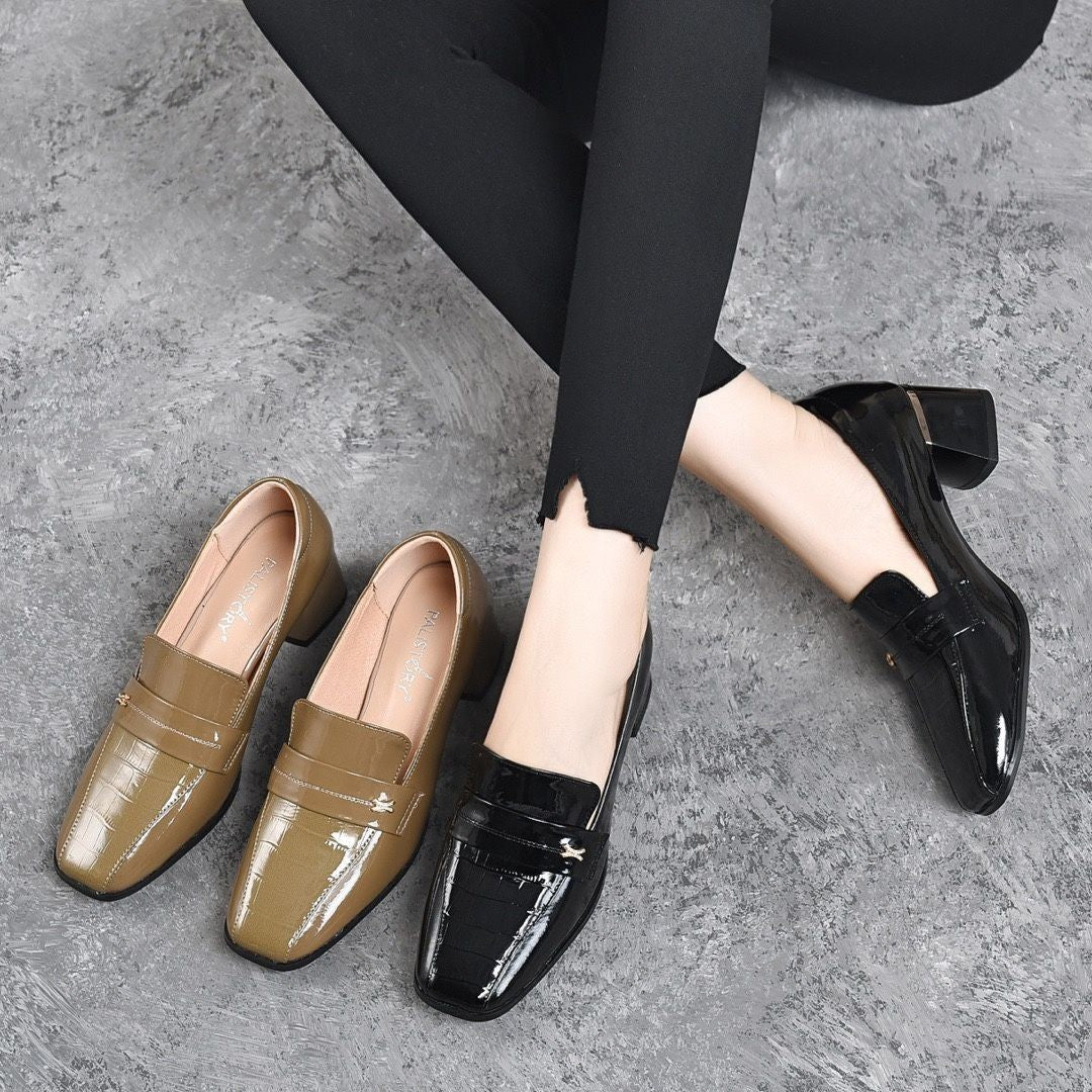 👠Damen-Slipper mit klobigem mittelhohem Absatz