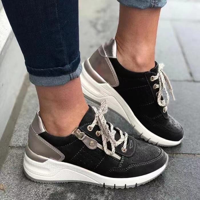 Frauenkomfortseite Reißverschlussschuhe