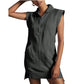 🔥HOT SALE🔥Sportliches, ärmelloses Minikleid mit halbem Reißverschluss für Damen