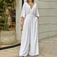 💞Lagerräumung - defekter Code Eleganter Jumpsuit mit V-Ausschnitt und weitem Bein für Frauen💫