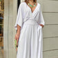 💞Lagerräumung - defekter Code Eleganter Jumpsuit mit V-Ausschnitt und weitem Bein für Frauen💫