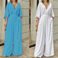 💞Lagerräumung - defekter Code Eleganter Jumpsuit mit V-Ausschnitt und weitem Bein für Frauen💫