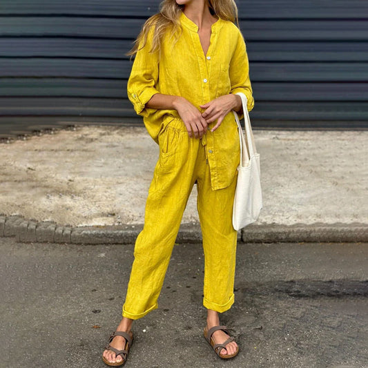 💛50% Rabatt🌸2-teiliges Set für Frauen - Hemd und Hose in Übergröße