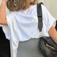 ✨ T-Shirt mit Dreiviertelärmeln, verziert mit Nieten