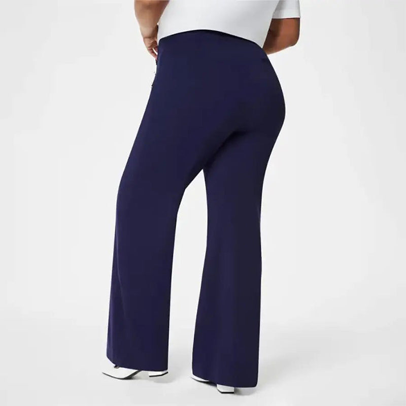 💖50 % Rabatt💖 Damen-Plus-Size-Hochdehnbare Hochtaillen-Hosen mit weitem Bein