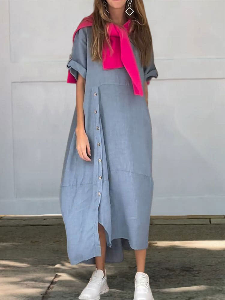 49% Rabatt!🔥Damen Kleid aus Leinen und Baumwolle