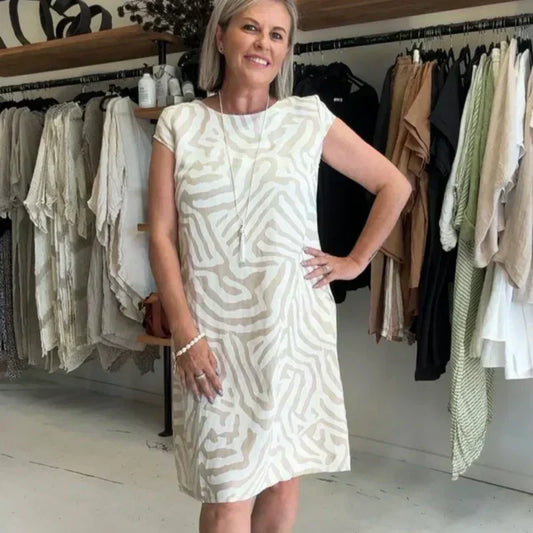 Lässiges Boho-Vintage-Kleid mit Print💃