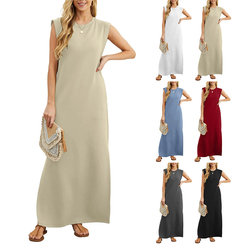 🔥Heißer Verkauf🔥Langes, lockeres, faltenfreies Kleid für Damen