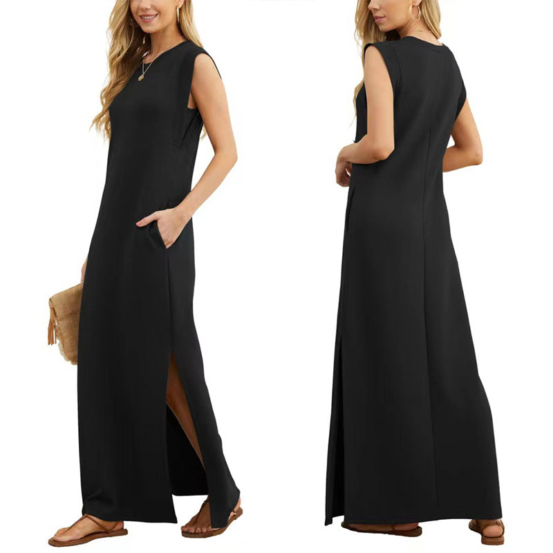 🔥Heißer Verkauf🔥Langes, lockeres, faltenfreies Kleid für Damen
