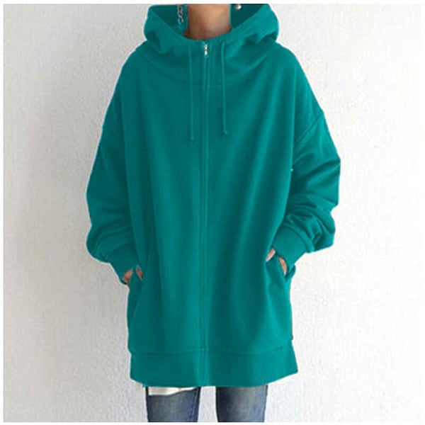 Herbst/Winter – Damen-Kapuzenpullover mit Reißverschluss
