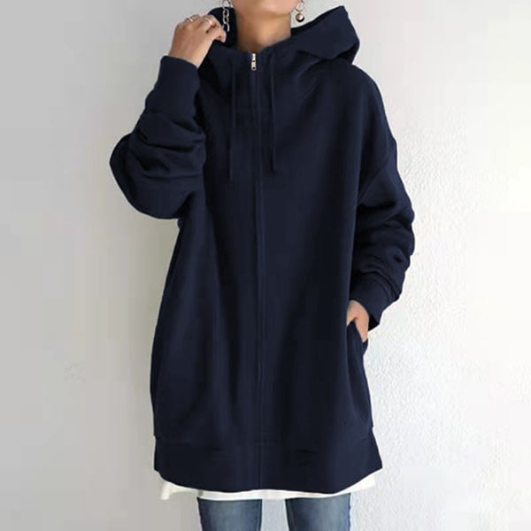 Herbst/Winter – Damen-Kapuzenpullover mit Reißverschluss