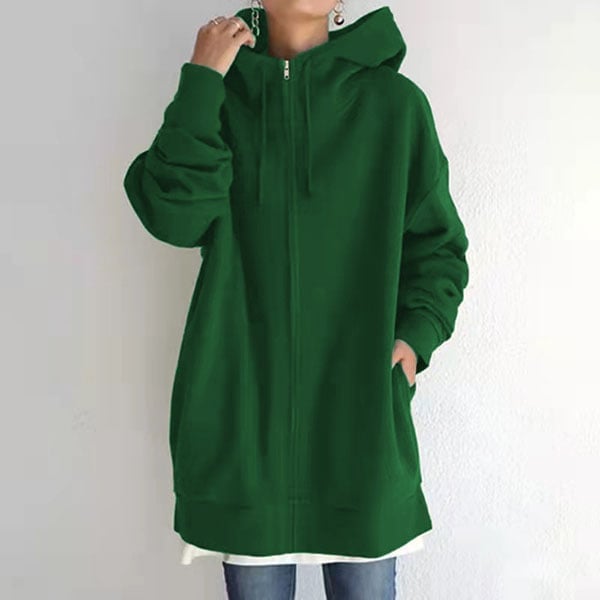 Herbst/Winter – Damen-Kapuzenpullover mit Reißverschluss