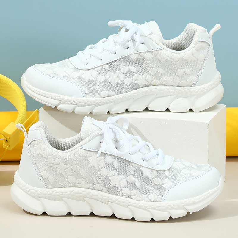 💕【35-44】Atmungsaktive Sneakers mit runder Zehe und Spitze