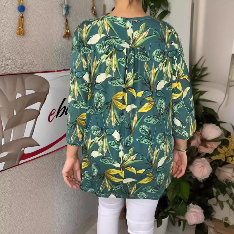 💕Lässiger Pullover mit V-Ausschnitt und Knopfleiste für Frauen🌸