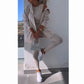 💕Strickjacke mit Kapuze, Weste, Leggings, dreiteiliges Set