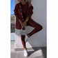 💕Strickjacke mit Kapuze, Weste, Leggings, dreiteiliges Set